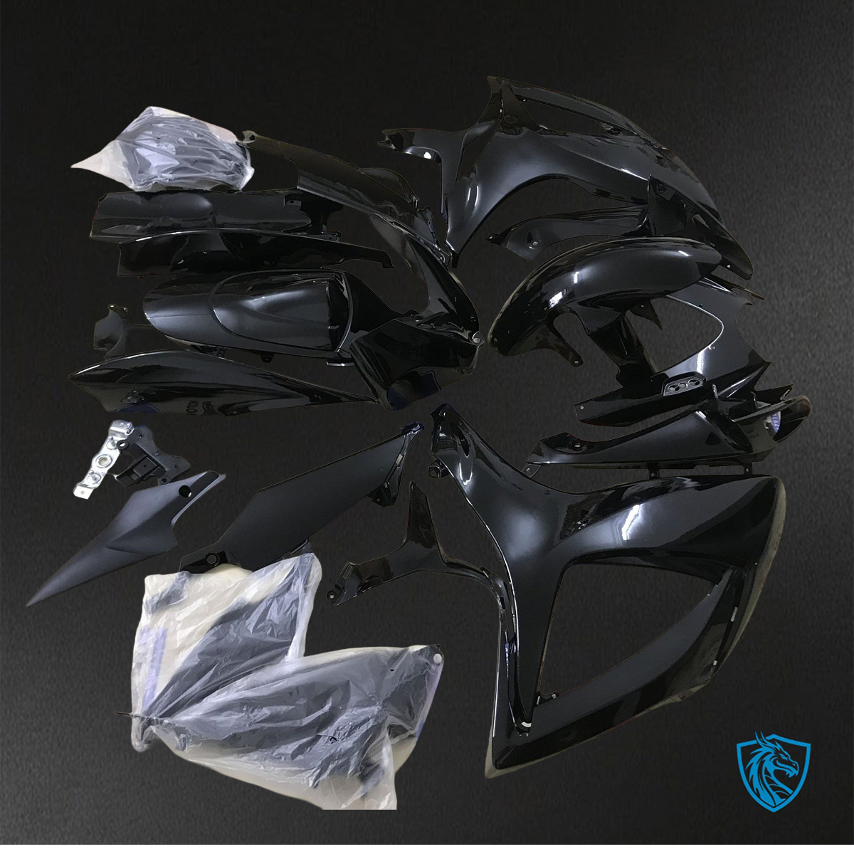 Suzuki GSX-R600/750 (2006-2007) Black - Replacement Motorcycle Fairings Kit