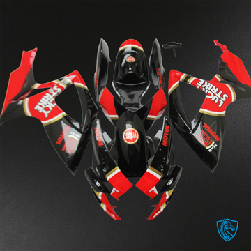 Suzuki GSX-R600/750 (2006-2007) Black & Red - Replacement Motorcycle Fairings Kit