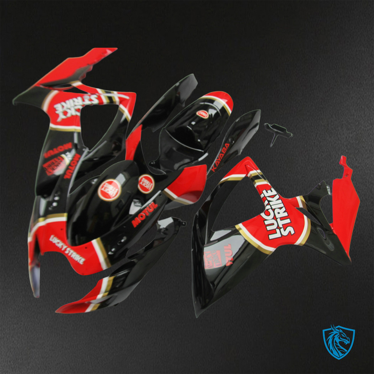 Suzuki GSX-R600/750 (2006-2007) Black & Red - Replacement Motorcycle Fairings Kit
