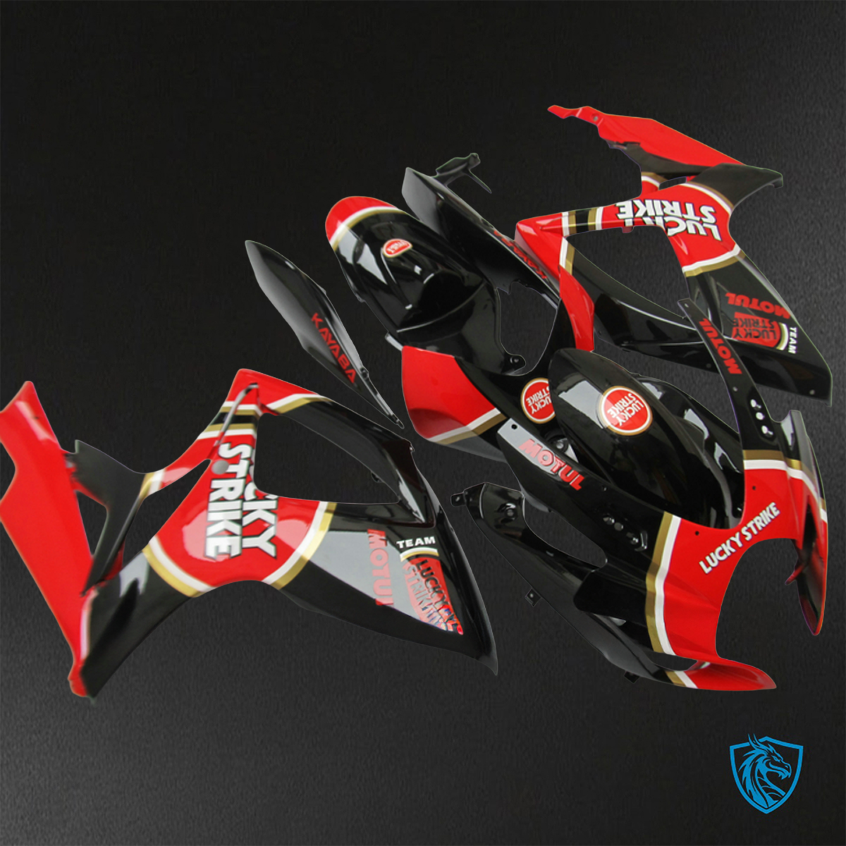 Suzuki GSX-R600/750 (2006-2007) Black & Red - Replacement Motorcycle Fairings Kit