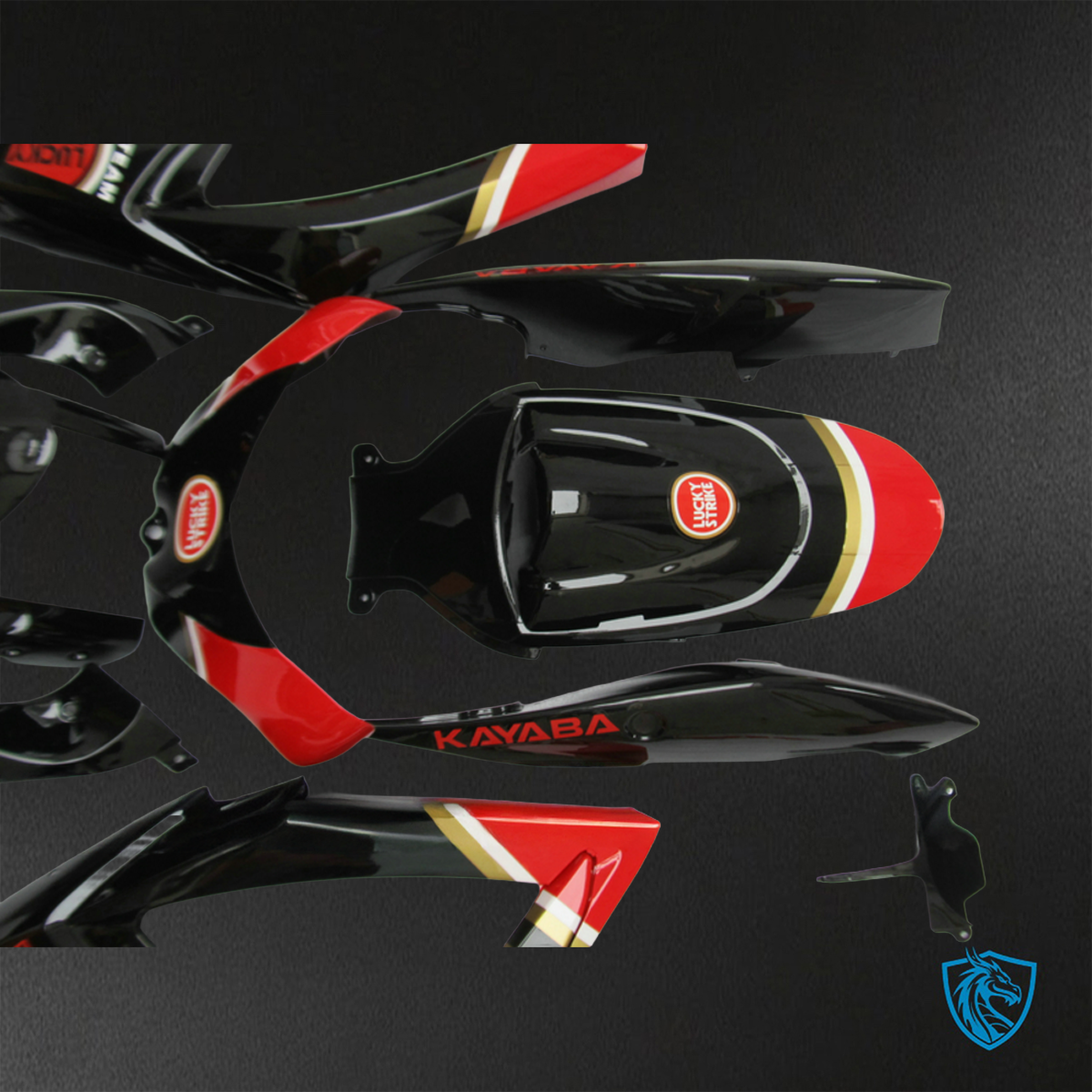 Suzuki GSX-R600/750 (2006-2007) Black & Red - Replacement Motorcycle Fairings Kit