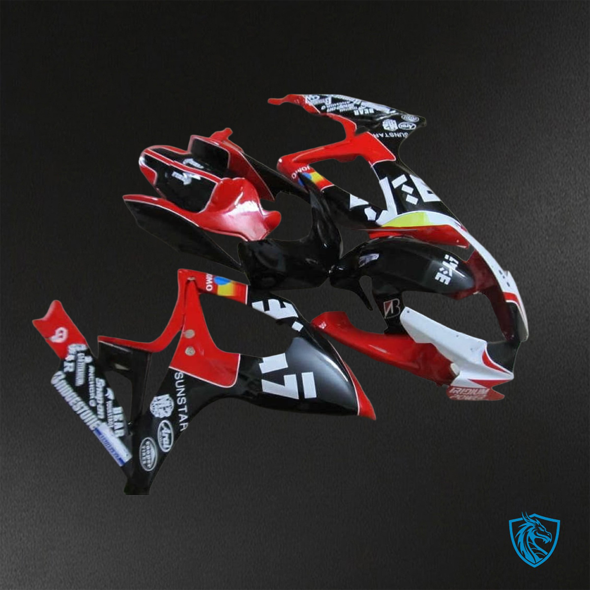 Suzuki GSX-R600/750 (2006-2007) Black, White & Red ABS Bodywork - Fairings Kit