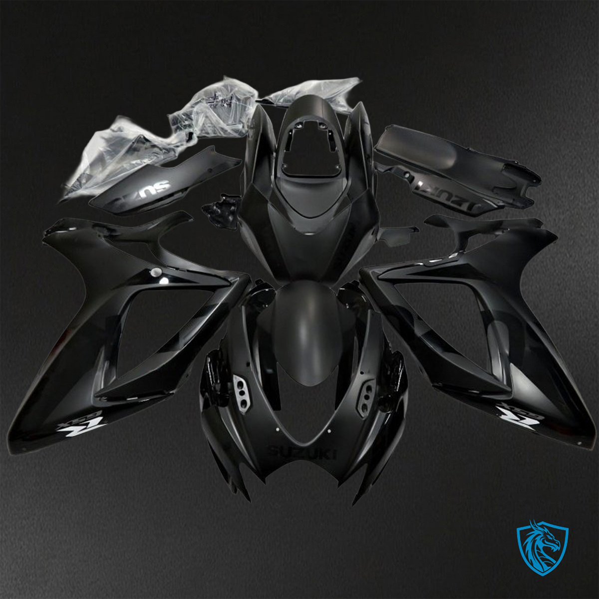 Suzuki GSX-R600/750 (2006-2007) Gloss Black Fairings Kit - Aftermarket ABS Bodywork