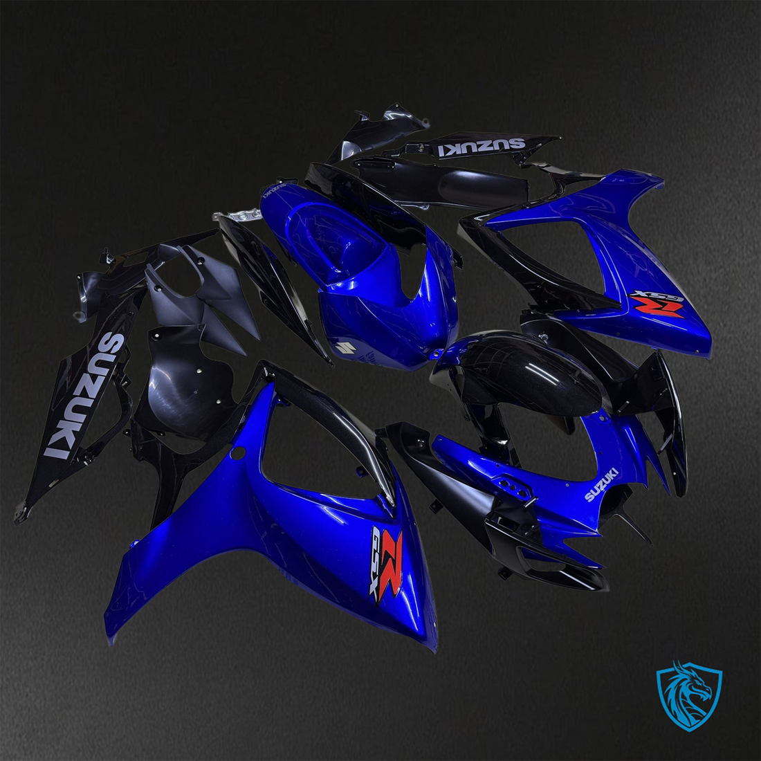 Suzuki GSX-R600/750 (2006-2007) Gloss Blue & Black - Replacement Motorcycle Fairings Kit