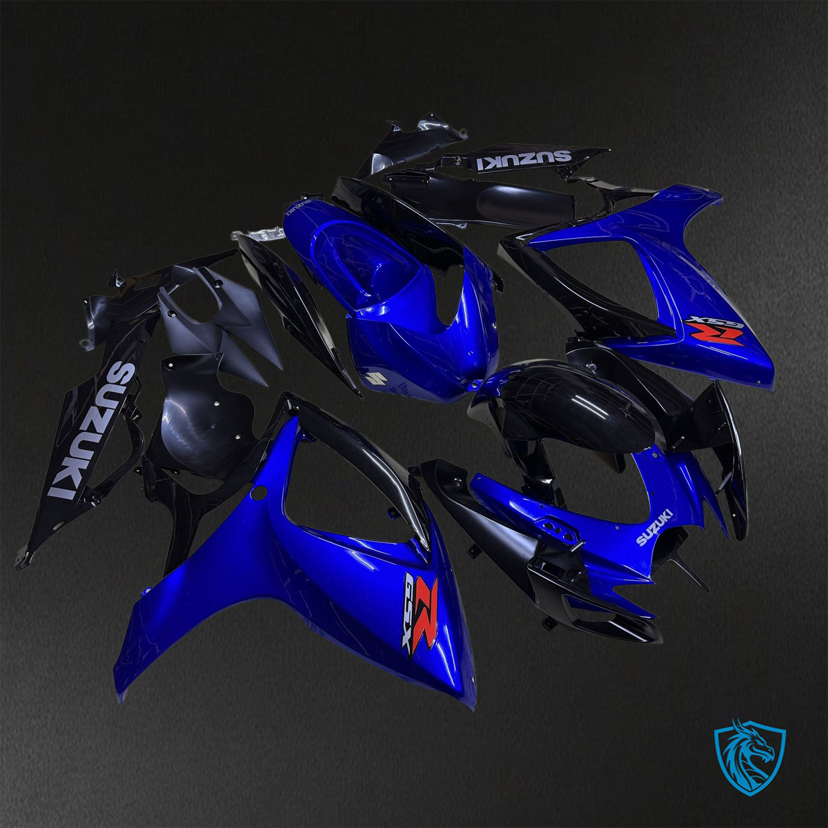 Suzuki GSX-R600/750 (2006-2007) Gloss Blue & Black - Replacement Motorcycle Fairings Kit
