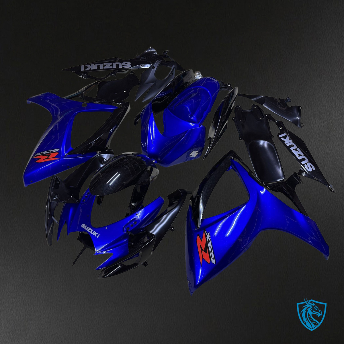 Suzuki GSX-R600/750 (2006-2007) Gloss Blue & Black - Replacement Motorcycle Fairings Kit