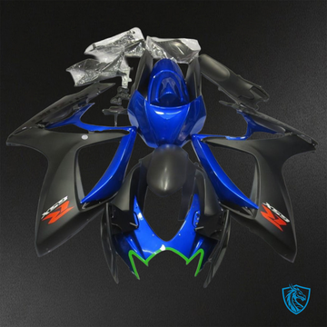 Suzuki GSX-R600/750 (2006-2007) Matte Blue & Black Fairings Kit - Aftermarket ABS Bodywork