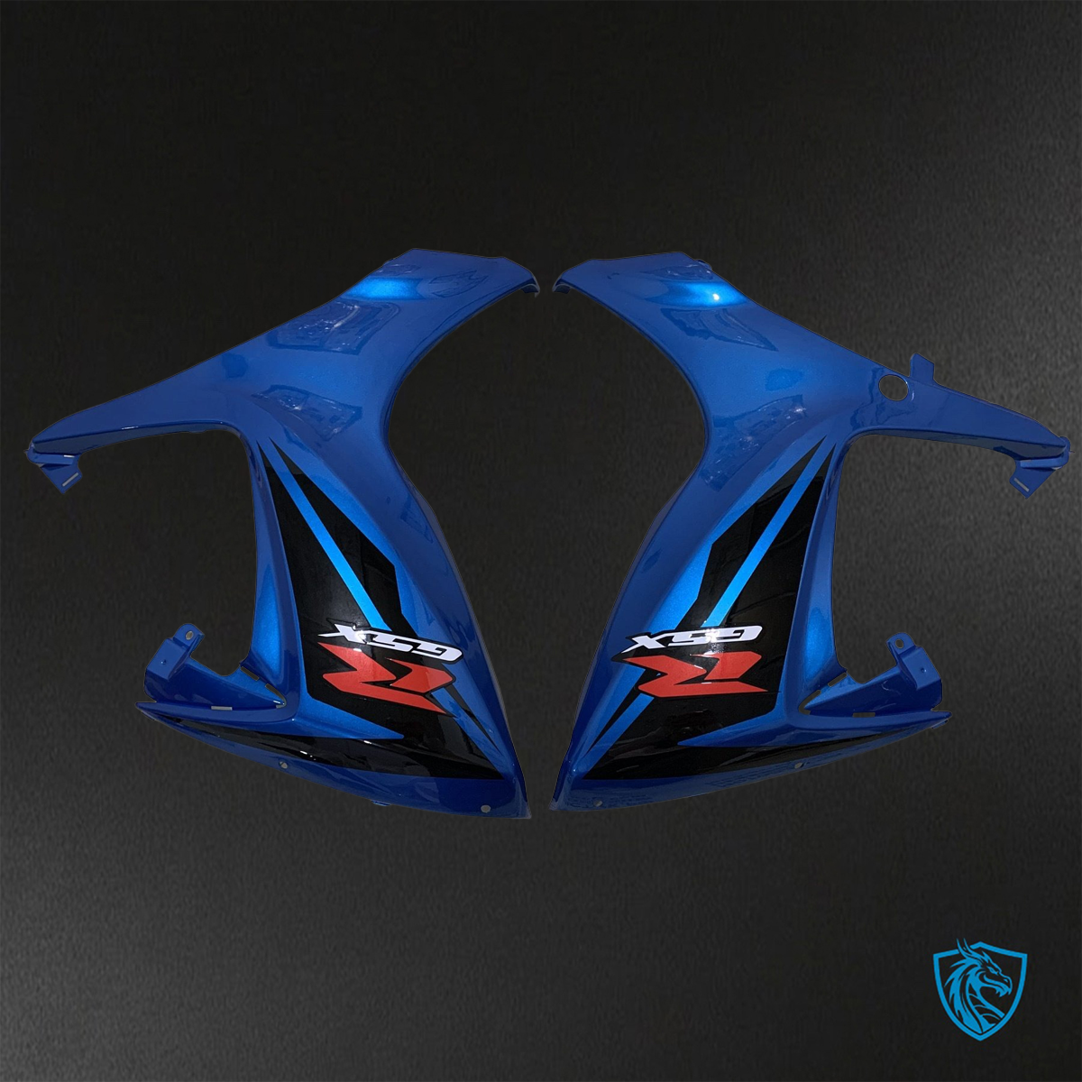 Suzuki GSX-R600/750 (2006-2007) Gloss Blue & White - Custom ABS Fairing Kit
