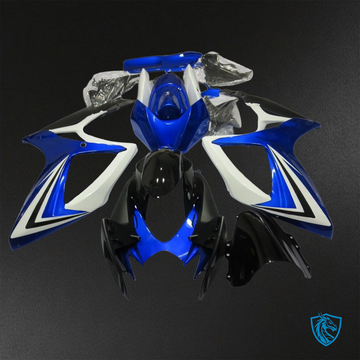 Suzuki GSX-R600/750 (2006-2007) Blue, White & Black Fairings Kit - Aftermarket ABS Bodywork