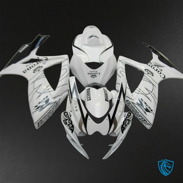 Suzuki GSX-R600/750 (2006-2007) White & Black - Replacement Motorcycle Fairings Kit