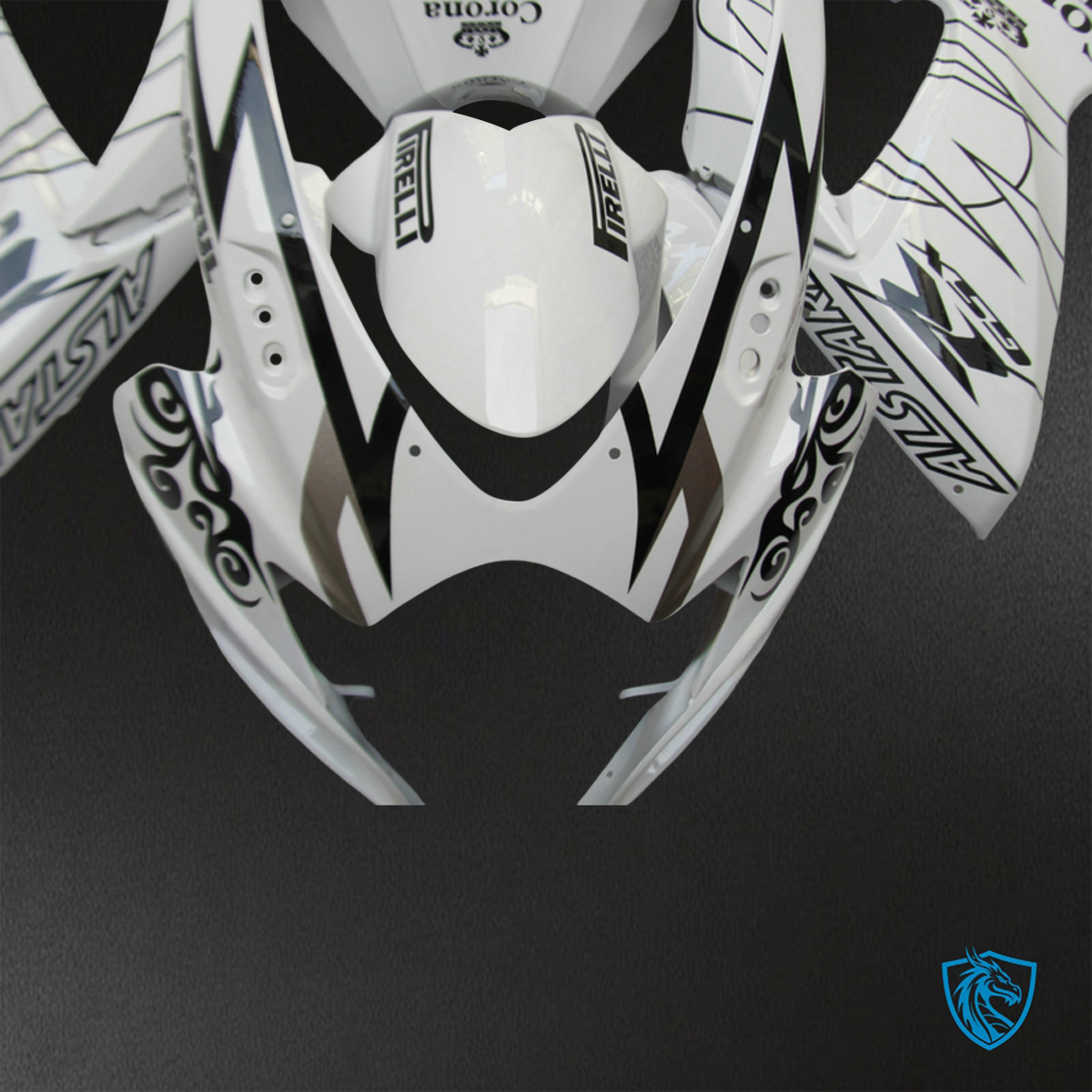 Suzuki GSX-R600/750 (2006-2007) White & Black - Replacement Motorcycle Fairings Kit