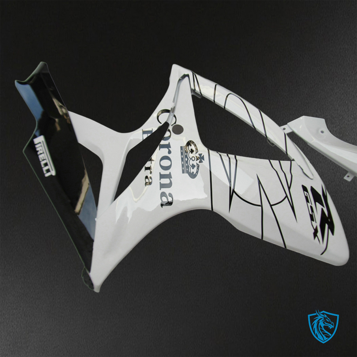 Suzuki GSX-R600/750 (2006-2007) White & Black - Replacement Motorcycle Fairings Kit