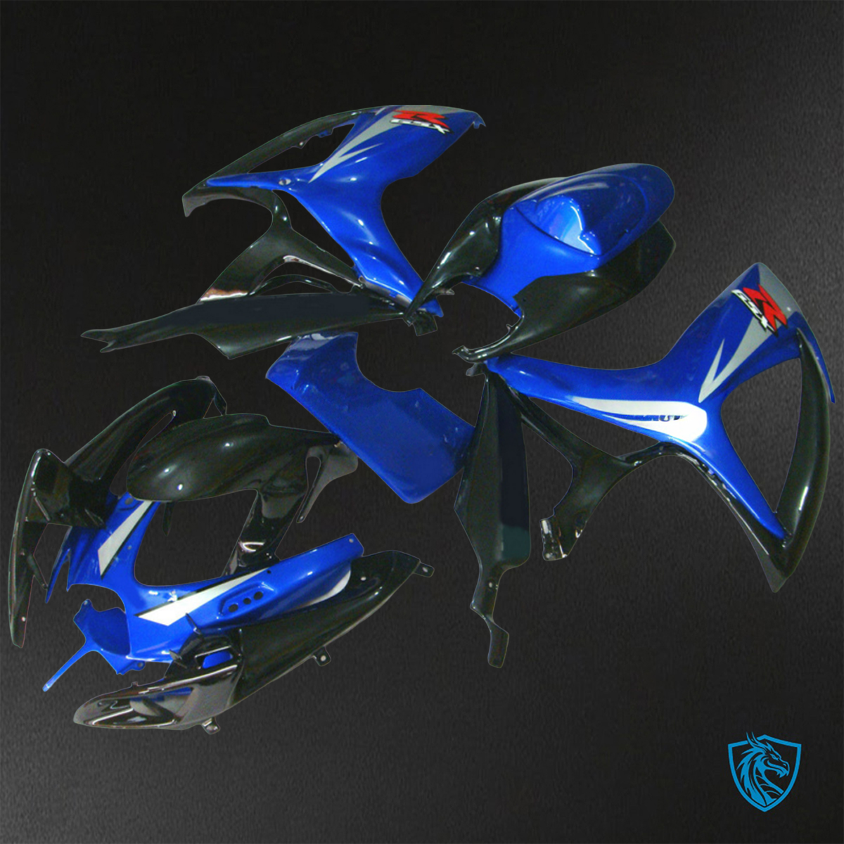 Suzuki GSX-R600/750 (2006-2007) Blue, White & Black ABS Bodywork - Fairings Kit