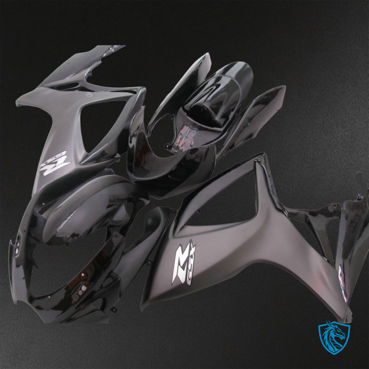 Suzuki GSX-R600/750 (2006-2007) Gray & Black - Custom ABS Fairing Kit
