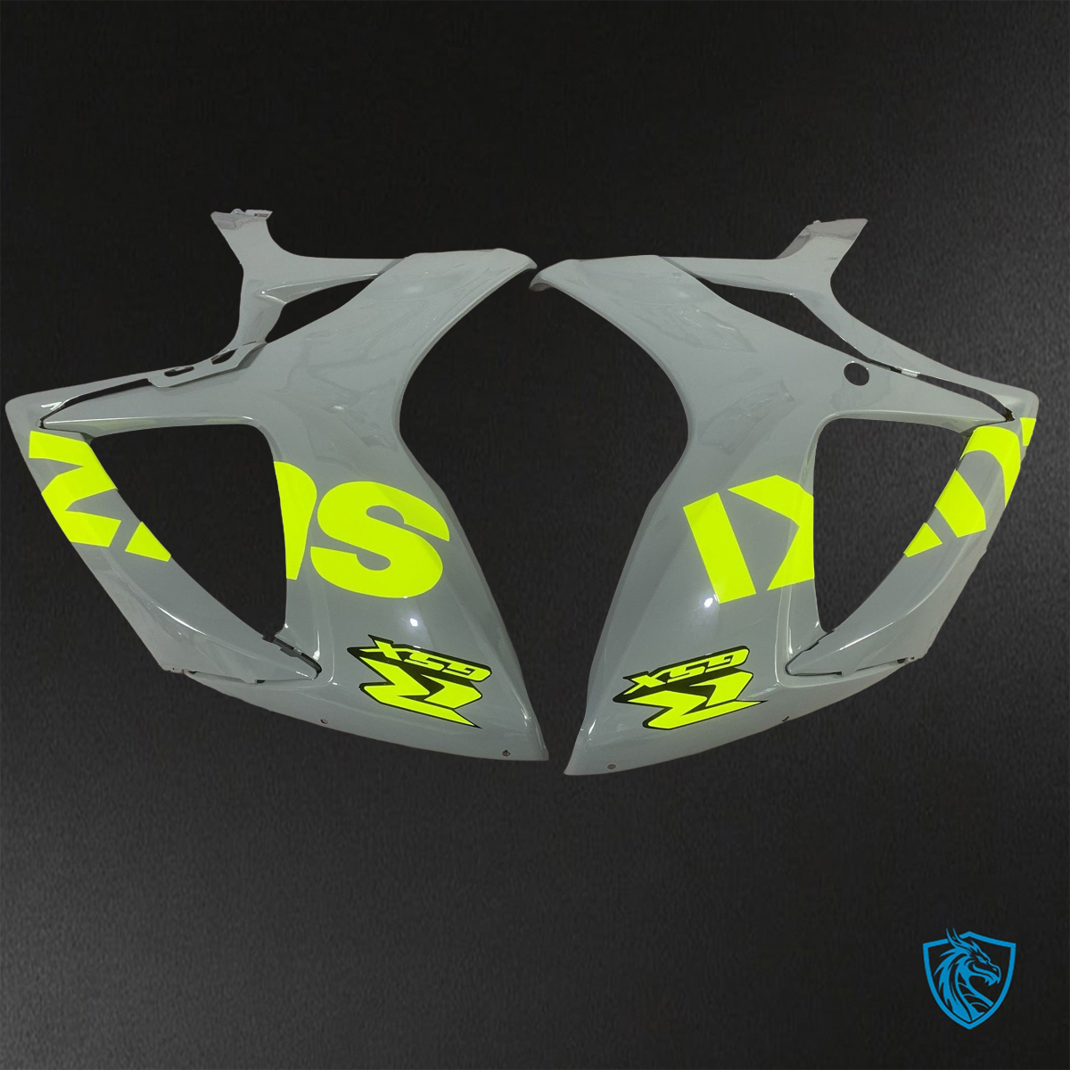Suzuki GSX-R600/750 (2006-2007) Gray & Fluorescent Green ABS Bodywork - Fairings Kit
