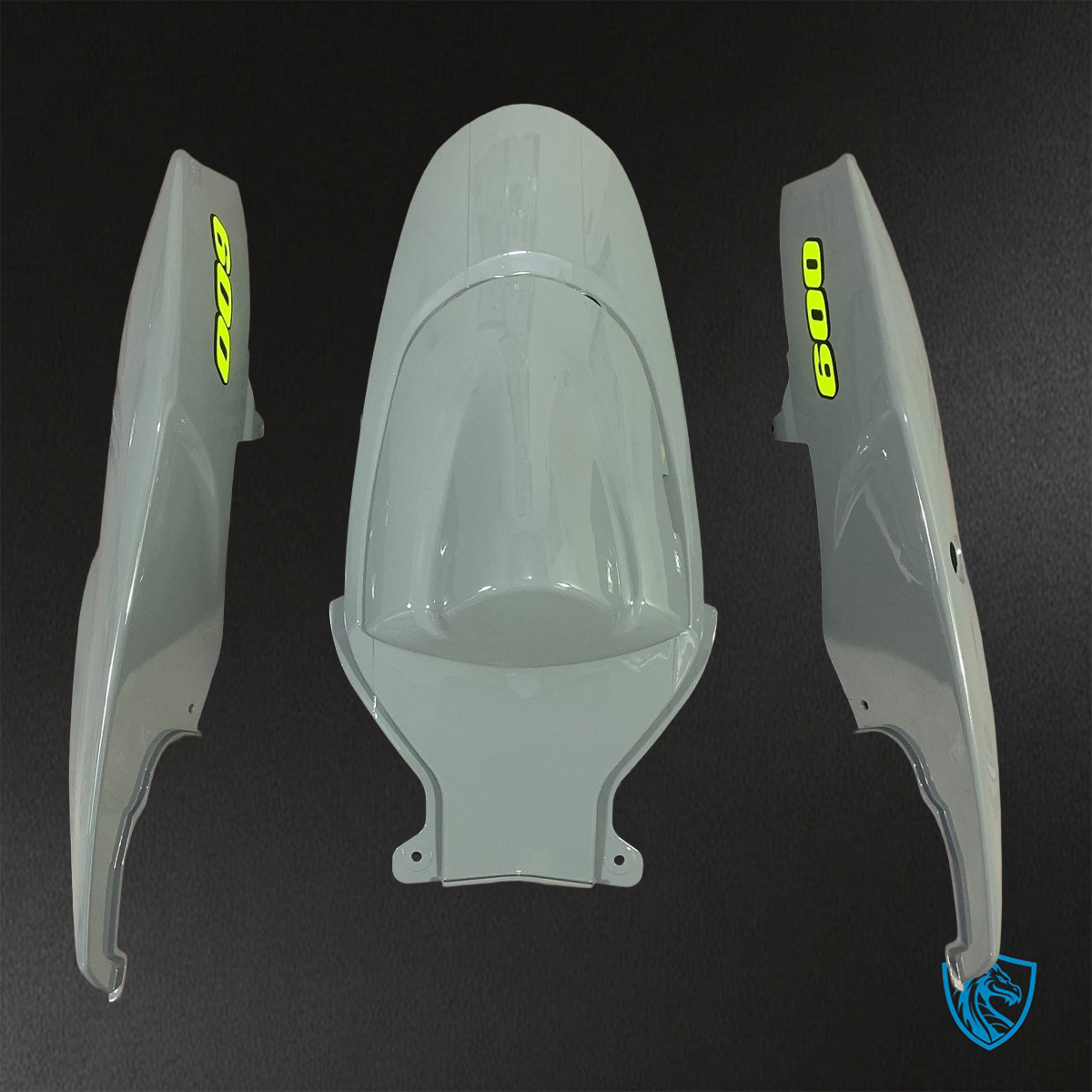 Suzuki GSX-R600/750 (2006-2007) Gray & Fluorescent Green ABS Bodywork - Fairings Kit