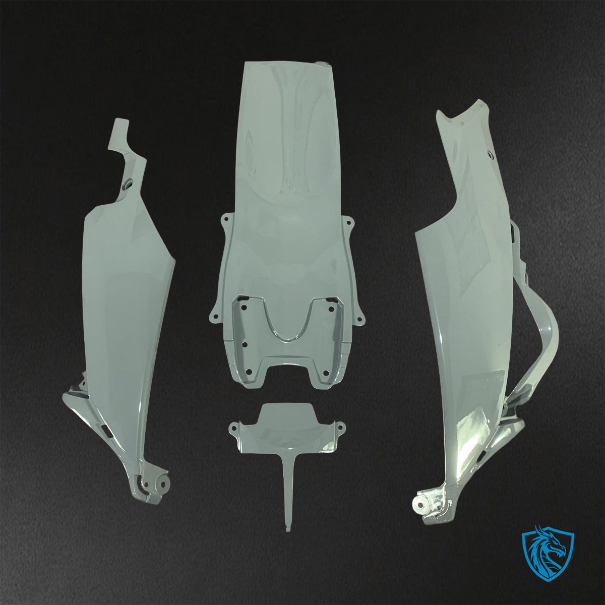 Suzuki GSX-R600/750 (2006-2007) Gray & Fluorescent Green ABS Bodywork - Fairings Kit