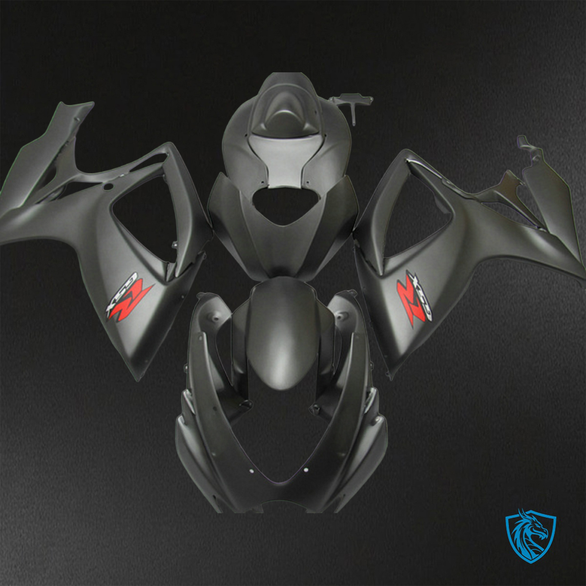 Suzuki GSX-R600/750 (2006-2007) Gray & Red - Custom ABS Fairing Kit