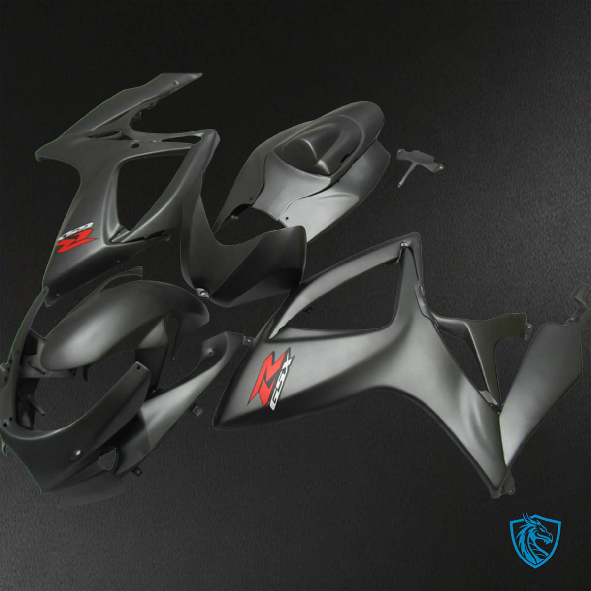 Suzuki GSX-R600/750 (2006-2007) Gray & Red - Custom ABS Fairing Kit