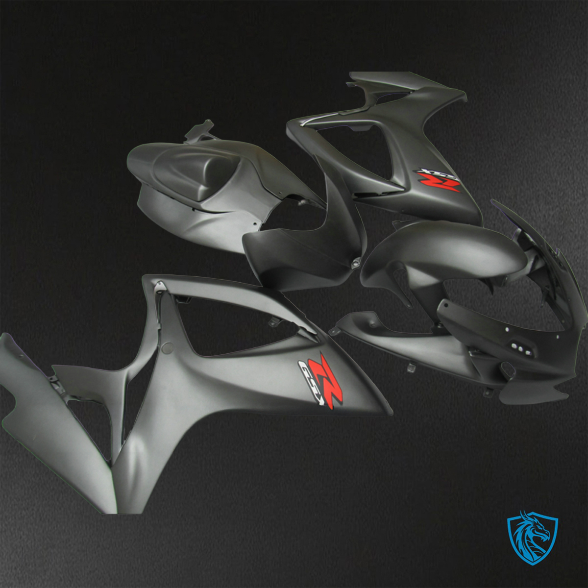 Suzuki GSX-R600/750 (2006-2007) Gray & Red - Custom ABS Fairing Kit