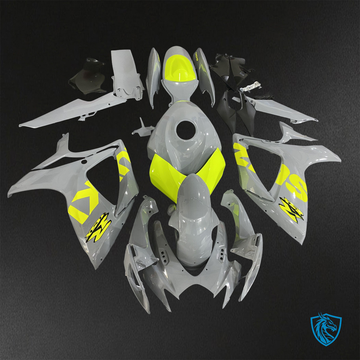 Suzuki GSX-R600/750 (2006-2007) Gloss Gray & Yellow ABS Bodywork - Fairings Kit