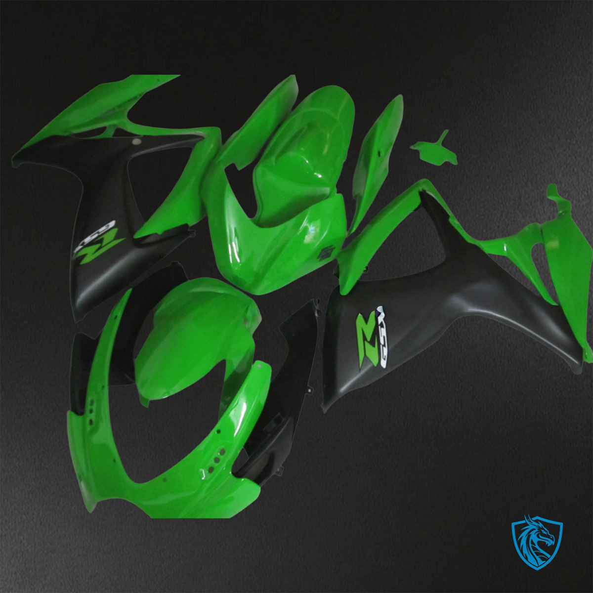 Suzuki GSX-R600/750 (2006-2007) Green ABS Bodywork - Fairings Kit