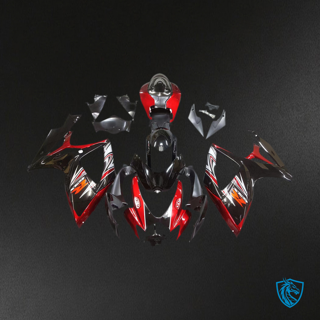 Suzuki GSXR 600-750 (2006-2007) Black & Red K6 - Fairing Kit | ABS Bodywork