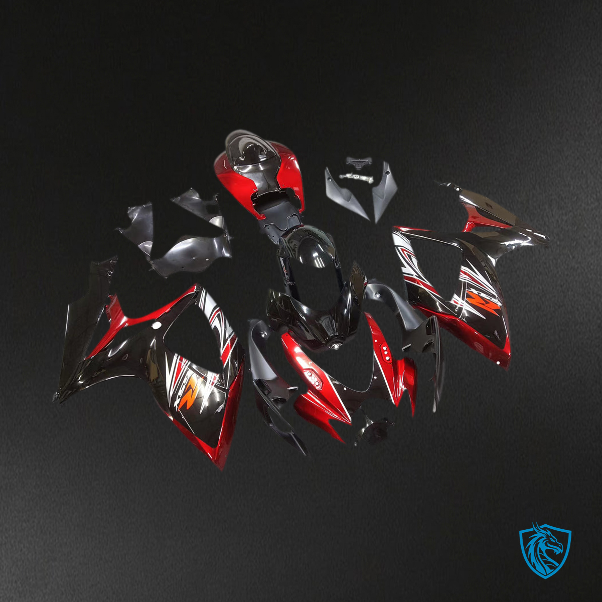 Suzuki GSXR 600-750 (2006-2007) Black & Red K6 - Fairing Kit | ABS Bodywork