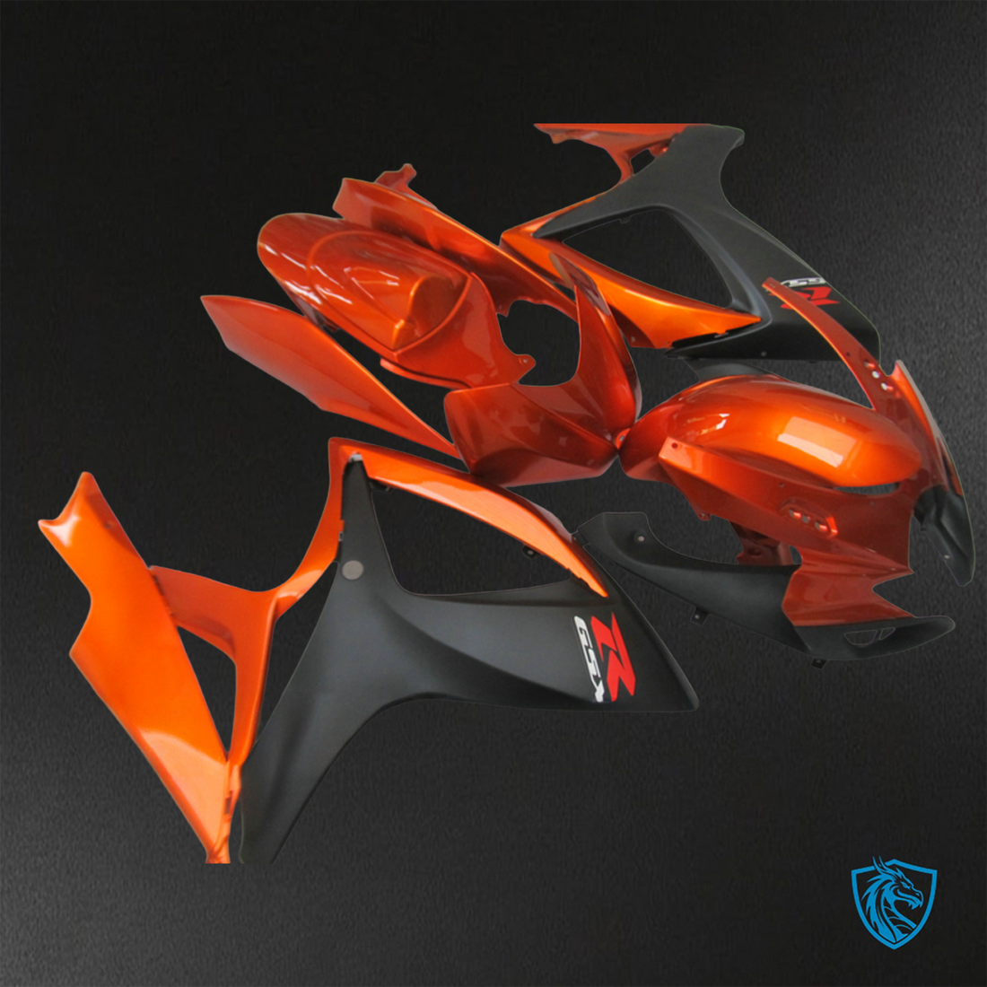 Suzuki GSX-R600/750 (2006-2007) Red & Black Fairings Kit - Aftermarket ABS Bodywork