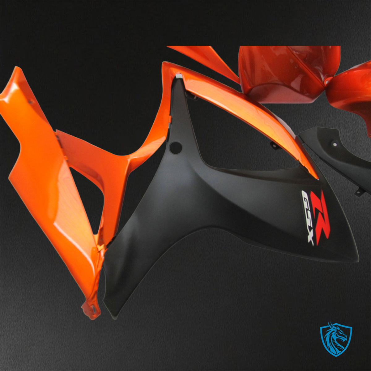 Suzuki GSX-R600/750 (2006-2007) Red & Black Fairings Kit - Aftermarket ABS Bodywork