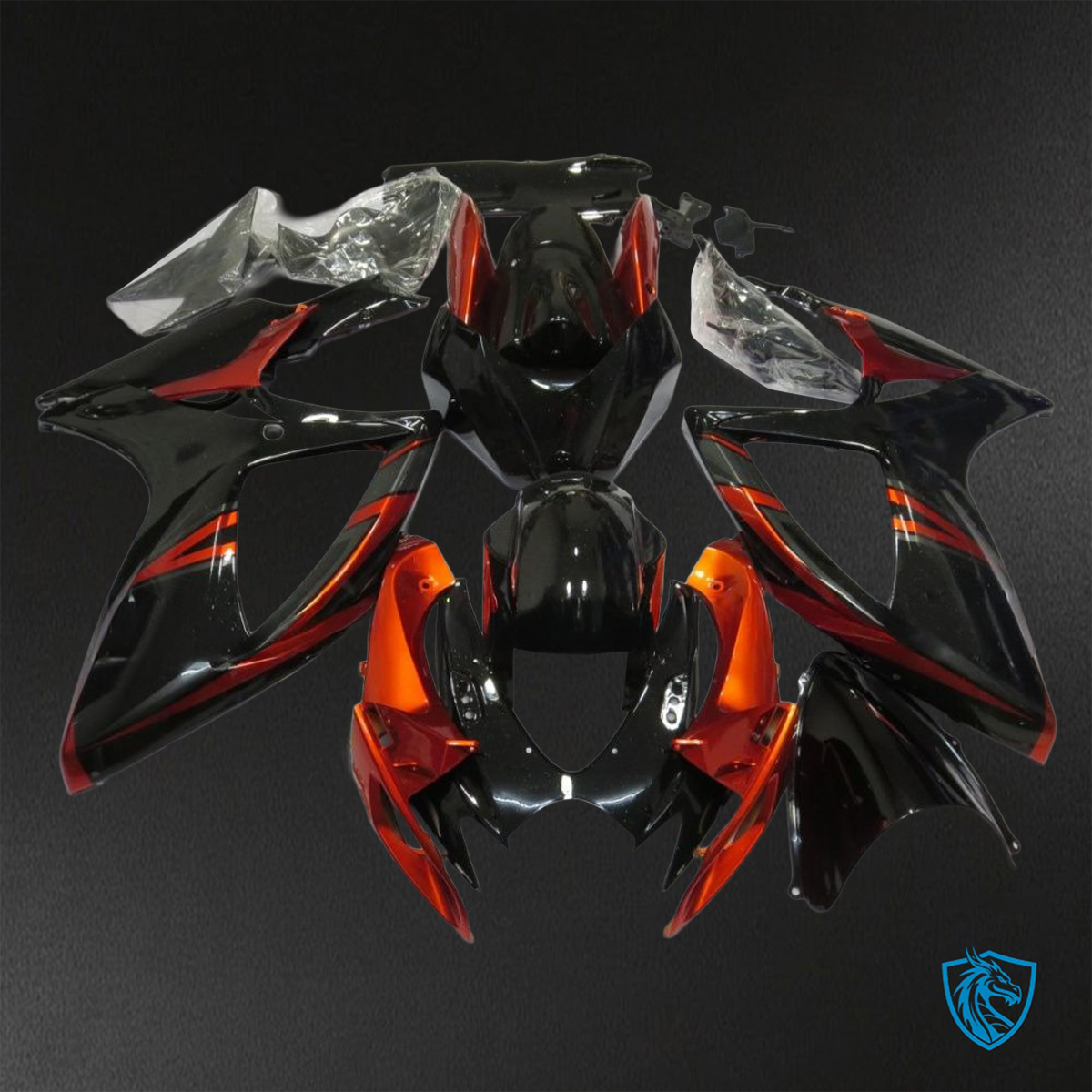 Suzuki GSX-R600/750 (2006-2007) Red & Black Fairings Kit - Aftermarket ABS Bodywork
