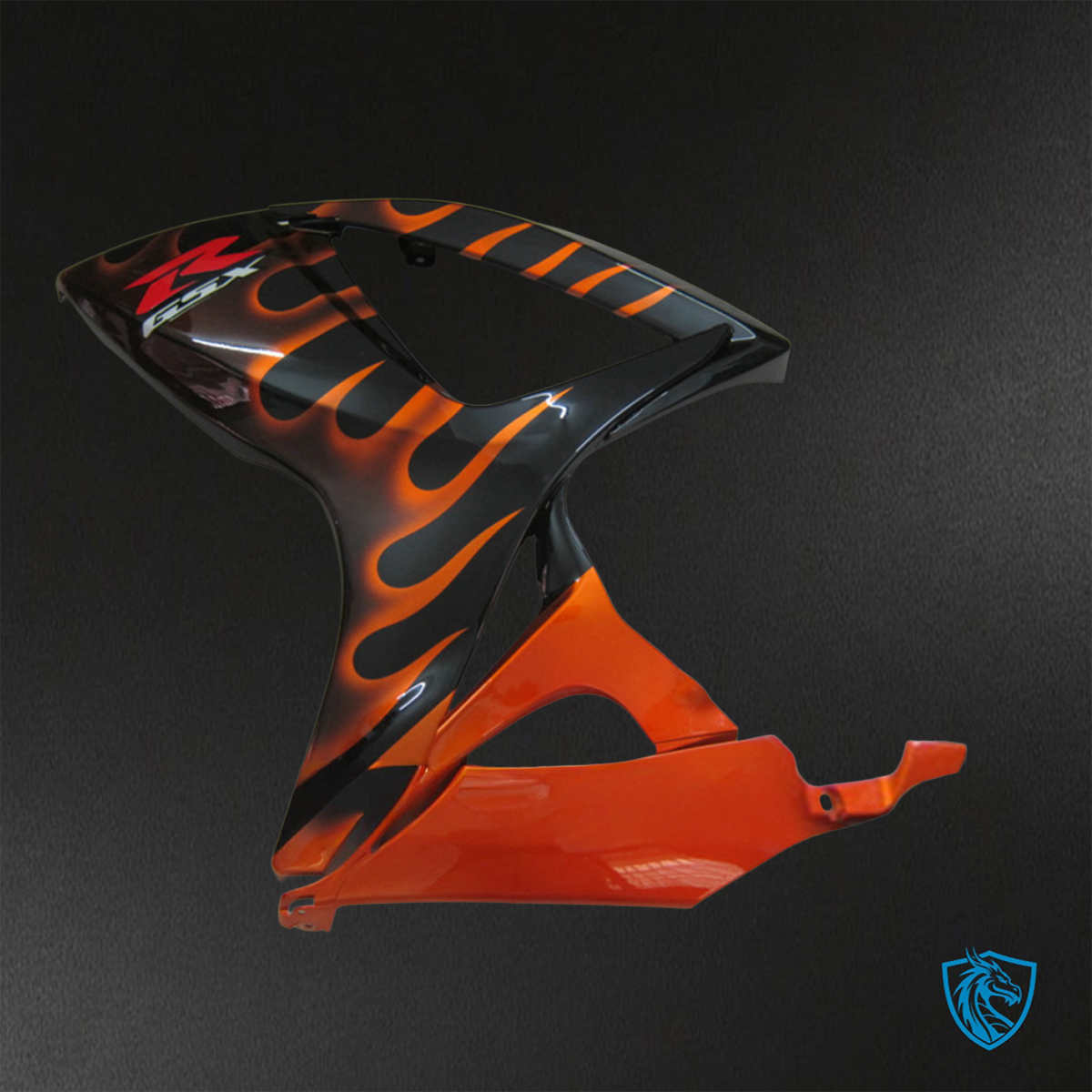 Suzuki GSX-R600/750 (2006-2007) Red & Black Flame - Custom ABS Fairing Kit