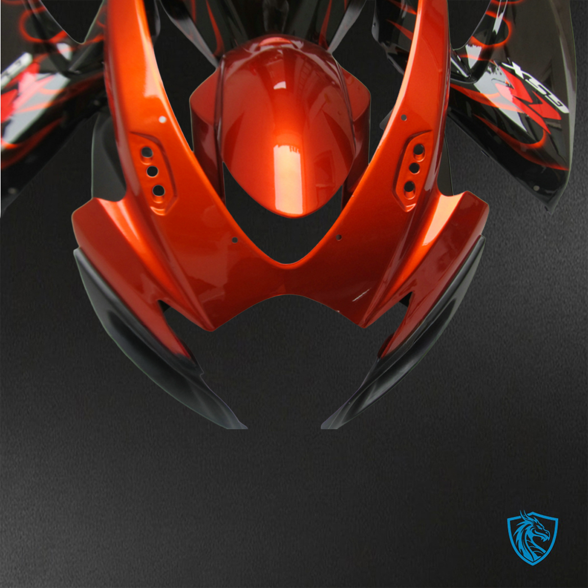 Suzuki GSX-R600/750 (2006-2007) Red & Black Flame - Replacement Motorcycle Fairings Kit