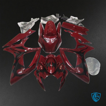 Suzuki GSX-R600/750 (2006-2007) Red Flame  Fairings Kit - Aftermarket ABS Bodywork