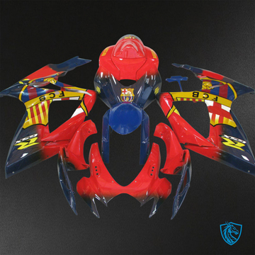 Suzuki GSXR600750 2006-2007 Red, Blue & Yellow Gradient - Custom ABS Fairing Kit