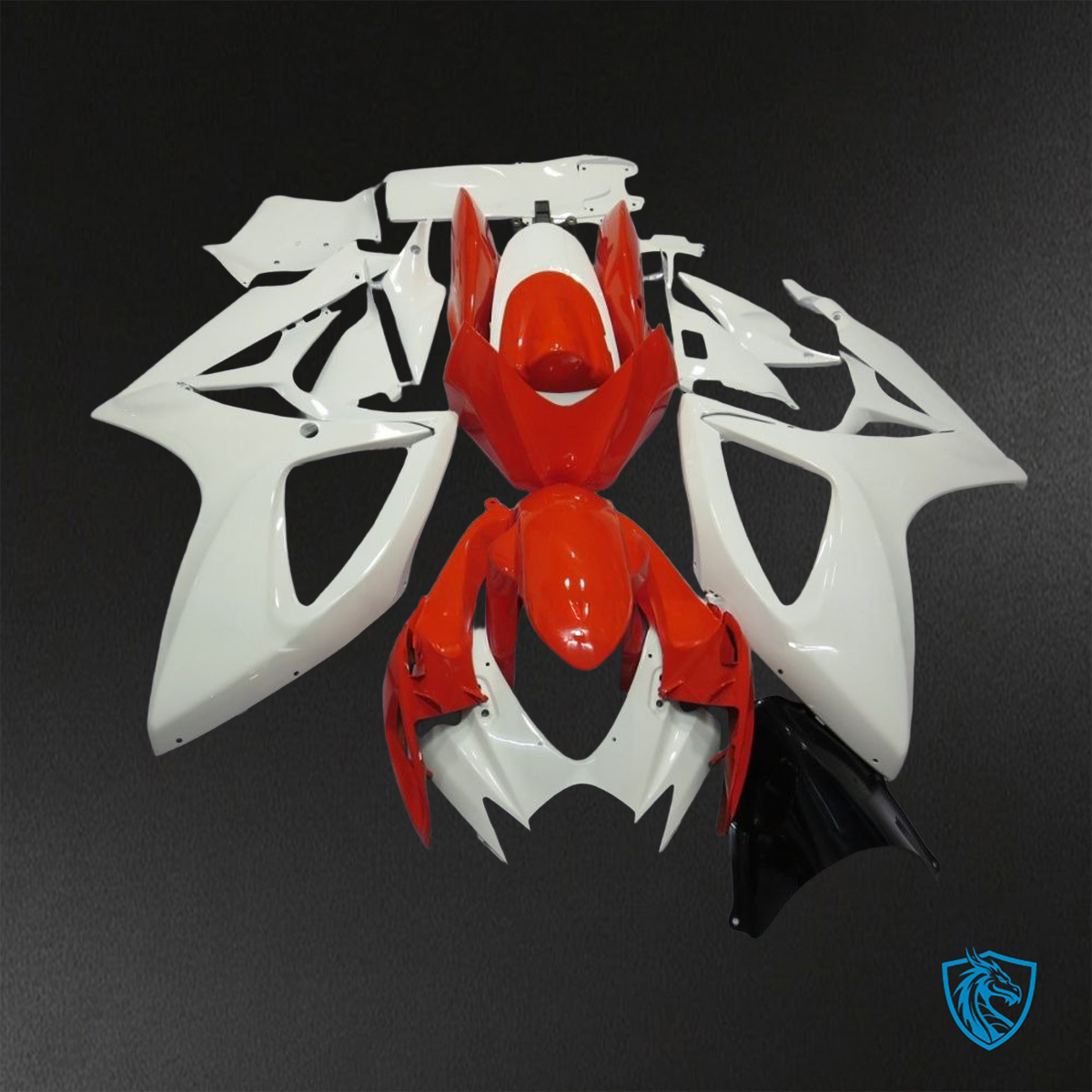Suzuki GSX-R600/750 (2006-2007) Red & White - Custom ABS Fairing Kit