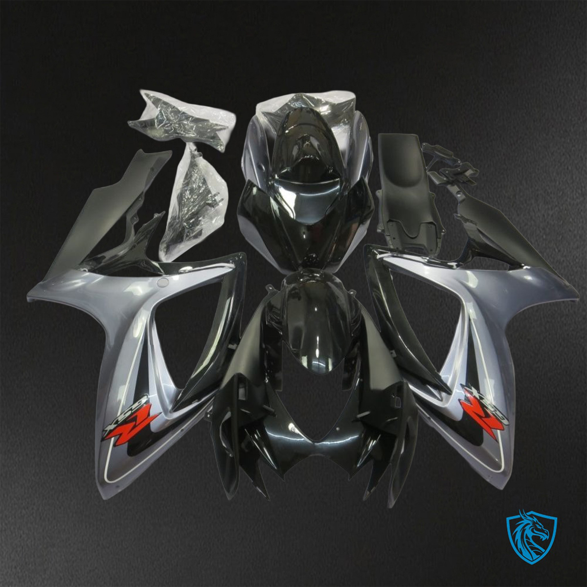 Suzuki GSX-R600/750 (2006-2007) Silver & Black ABS Bodywork - Fairings Kit