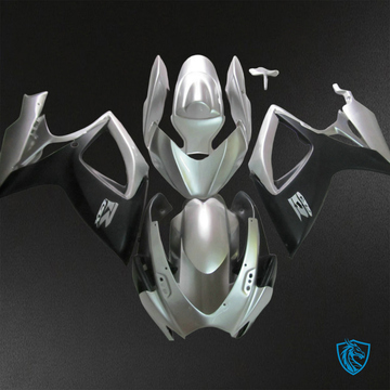 Suzuki GSX-R600/750 (2006-2007) Silver & Black - Custom ABS Fairing Kit