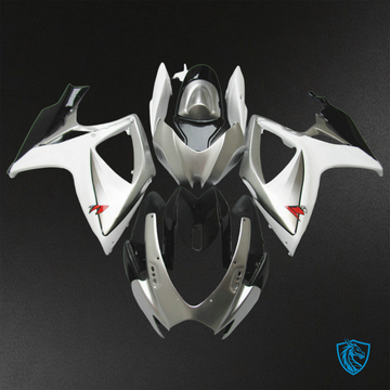 Suzuki GSX-R600/750 (2006-2007) Black & Silver - Custom ABS Fairing Kit