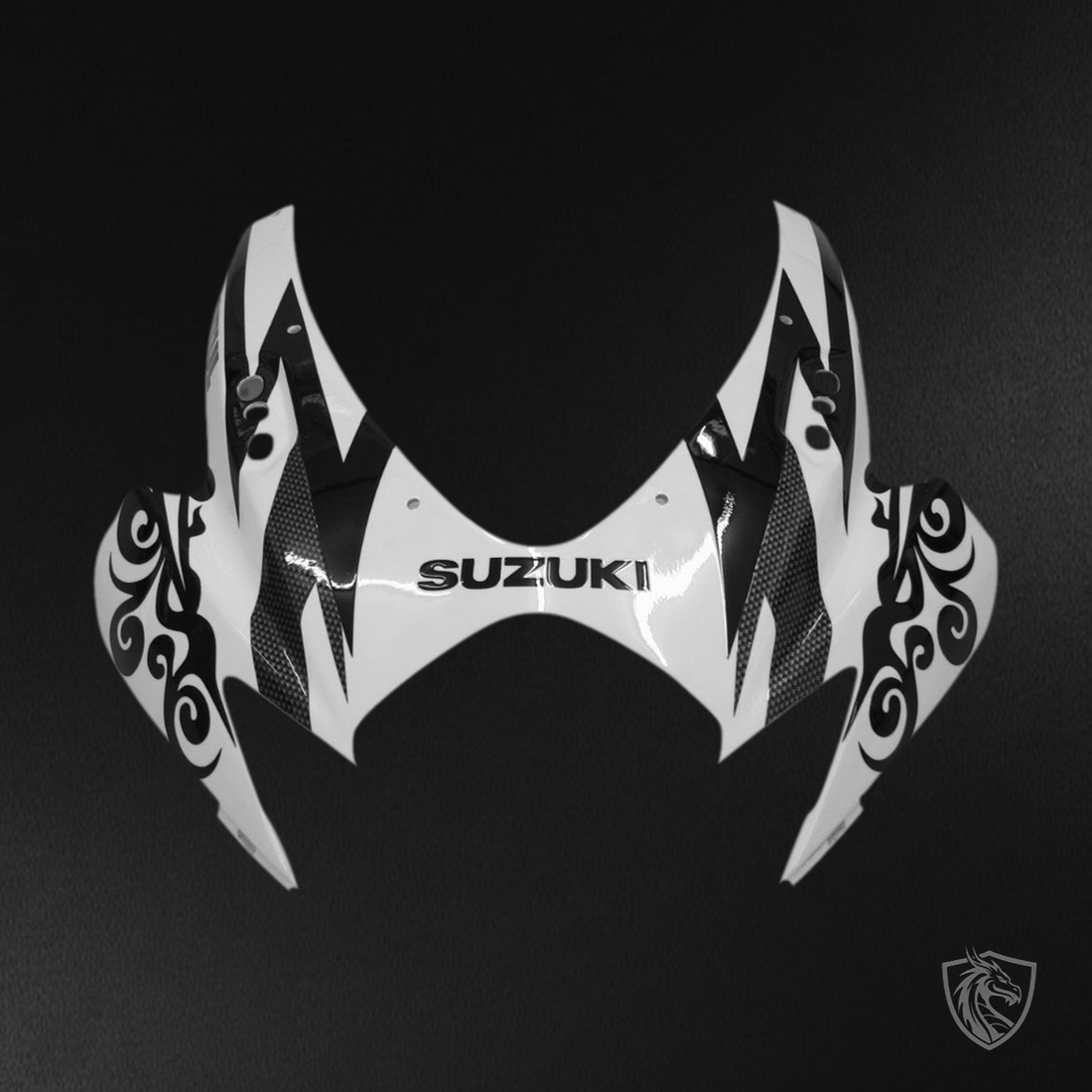 Suzuki GSXR 600-750 (2006-2007) White & Black Alstare Corona Fairing Kit - Aftermarket ABS Bodywork