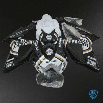 Suzuki GSX-R600/750 (2006-2007) White & Black Lucky Strike - Custom ABS Fairing Kit