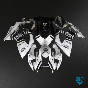 Suzuki GSX-R600/750 (2006-2007) Gloss White & Black Lucky Strike Fairings Kit - Aftermarket ABS Bodywork