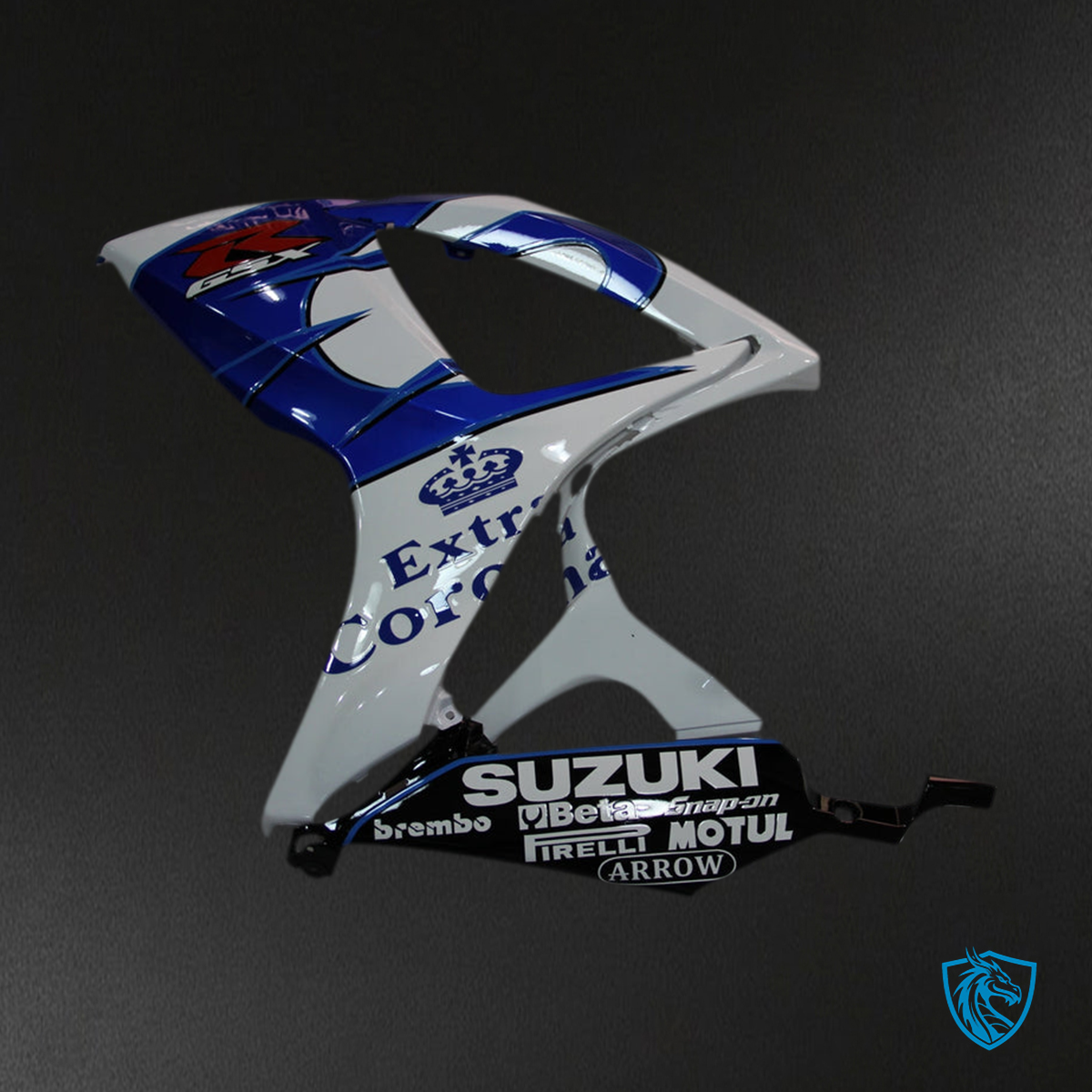 Suzuki GSXR 600-750 (2006-2007) White & Blue Corona Generic - Custom ABS Fairing Kit