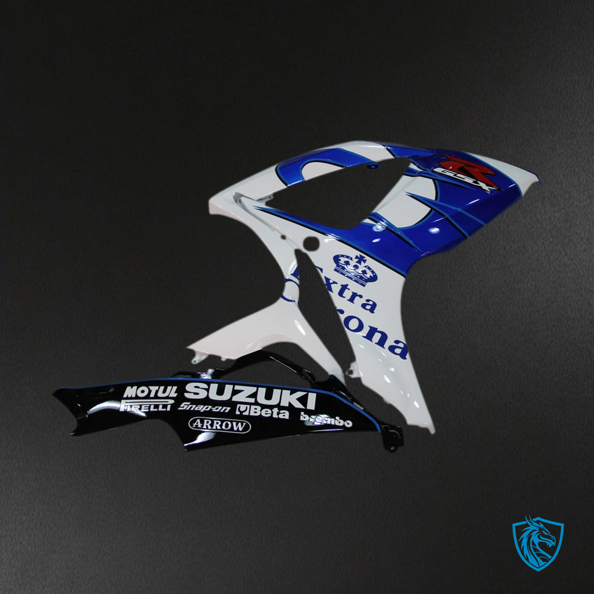 Suzuki GSXR 600-750 (2006-2007) White & Blue Corona Generic - Custom ABS Fairing Kit
