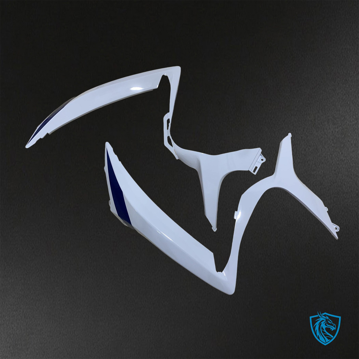 Suzuki GSX-R600/750 (2006-2007) Gloss White, Black & Blue Fairings Kit - Aftermarket ABS Bodywork
