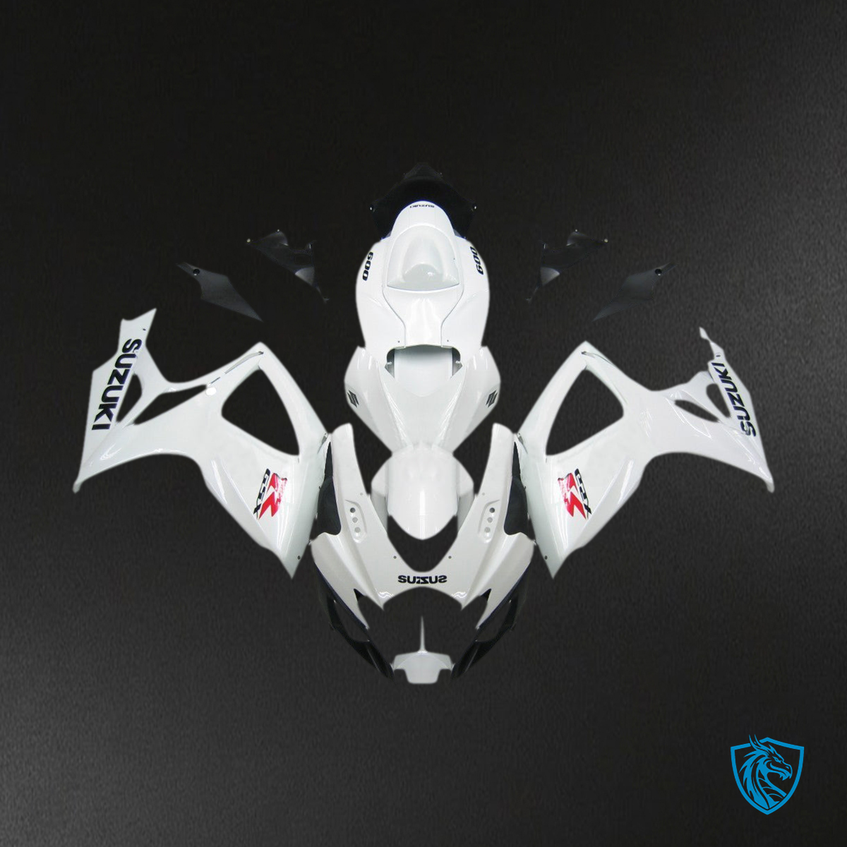 Suzuki GSXR 600-750 (2006-2007) White Generic - MERGEment Motorcycle Fairings Kit