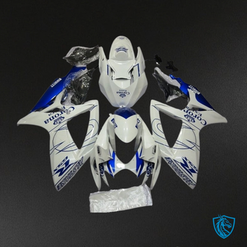Suzuki GSXR600/750 (2006-2007) White & Blue ABS Bodywork - Fairings Kit