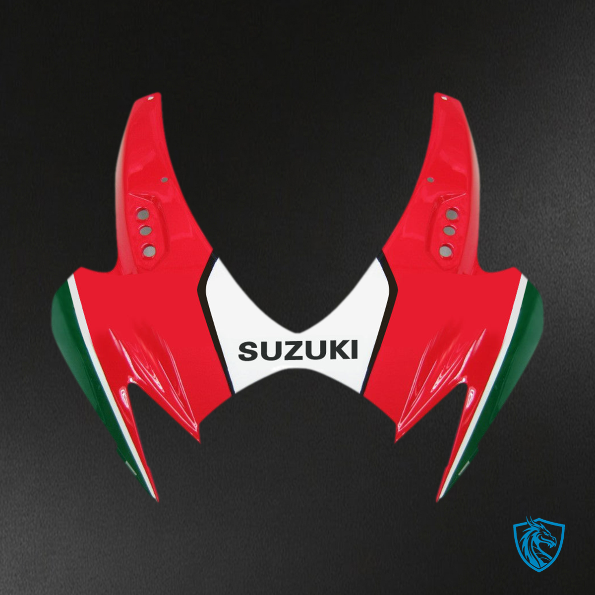 Suzuki GSXR 600-750 (2006-2007) White, Red & Green Alitalia Fairing Kit - Aftermarket ABS Bodywork