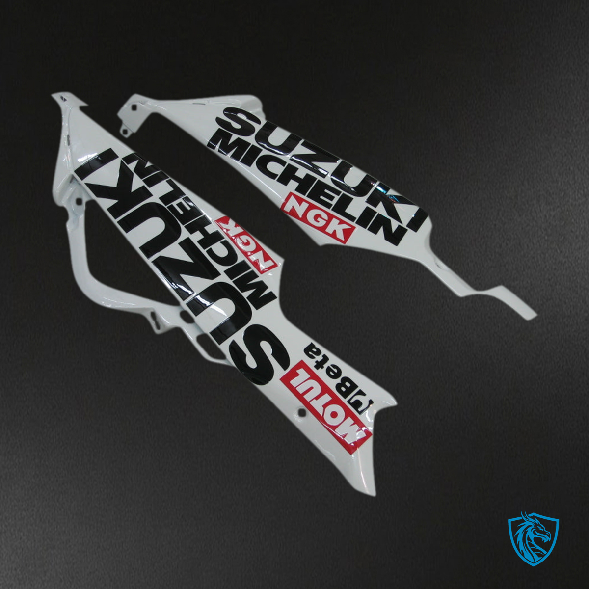 Suzuki GSXR 600-750 (2006-2007) White & Red Lucky Strike Fairing Kit | ABS Bodywork