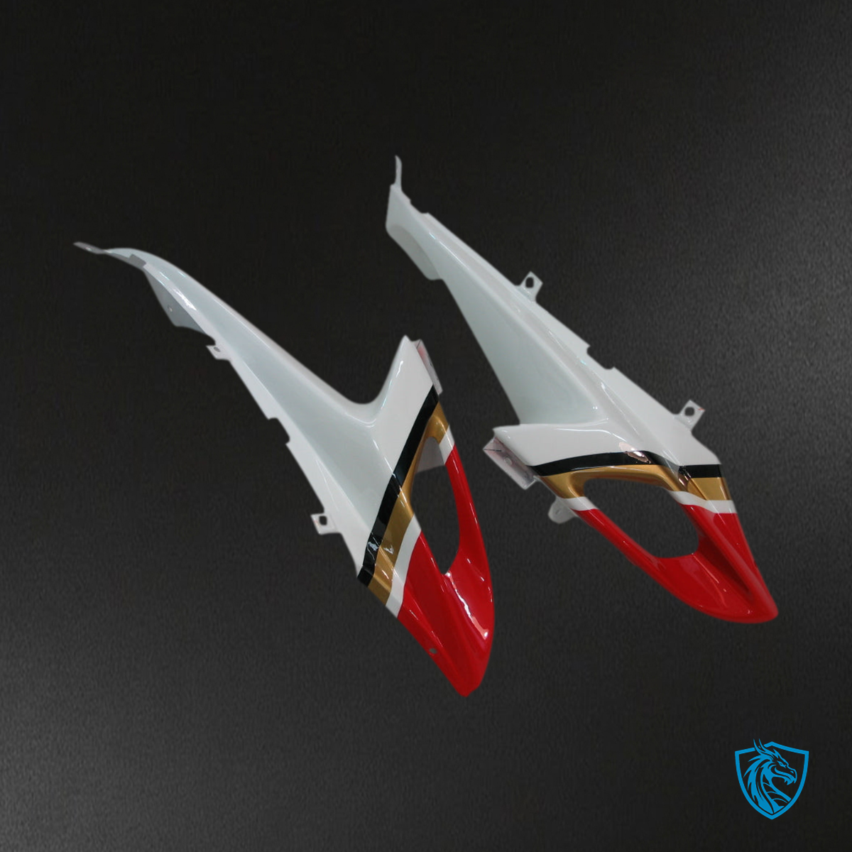 Suzuki GSXR 600-750 (2006-2007) White & Red Lucky Strike Fairing Kit | ABS Bodywork
